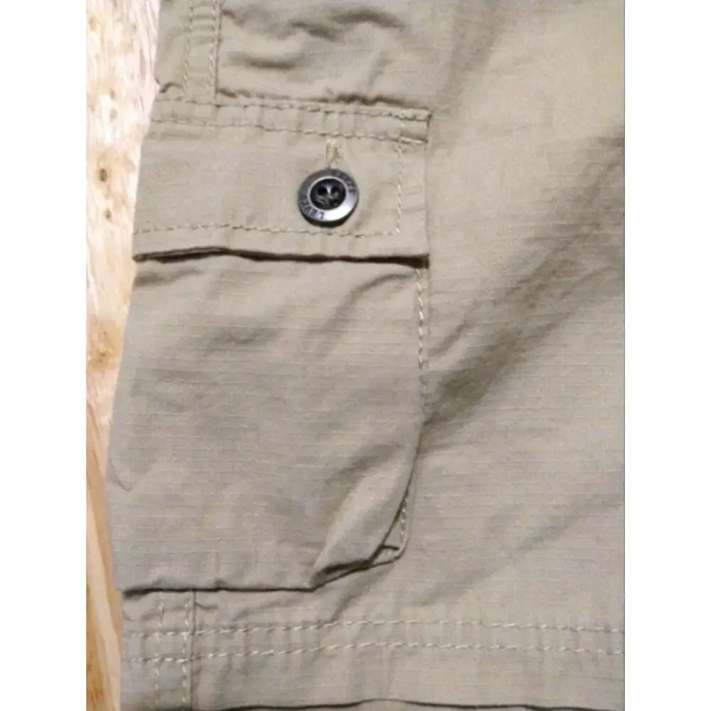 Levi's Boys Belted Cargo Shorts Size 6 Reg Khaki Cotton Casual Summer School New